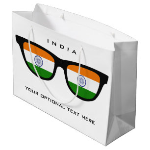 Indian Shades custom text & colour gift bag