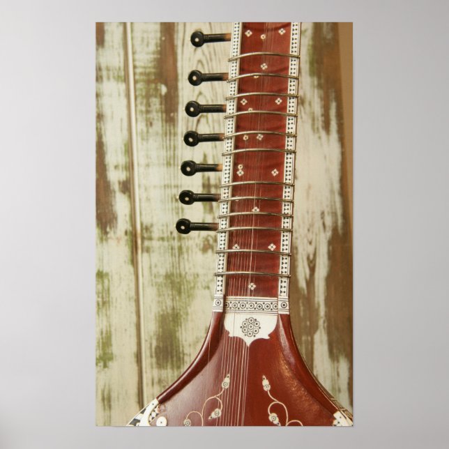 Indian Sitar String Instrument Poster (Front)