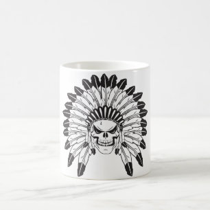 Indian Skull Chief Coffee Mug