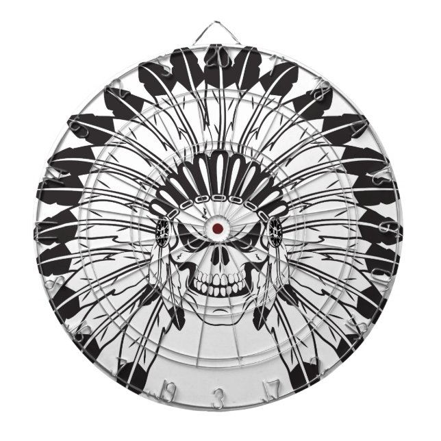 Indian Skull Chief Dartboard (Front)