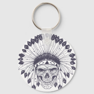 Indian Skull Key Ring