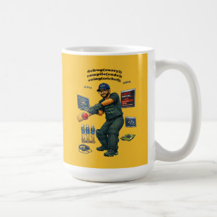 Indian Software Engineer Coder Playing Cricket URM Coffee Mug
