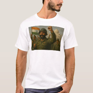 Indian Soldiers Celebrate Battlefield Triumph T-Shirt
