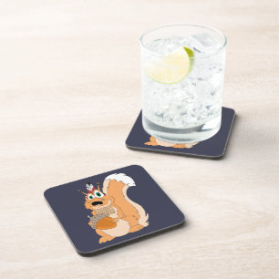 Indian Squirrel with Nut Coaster