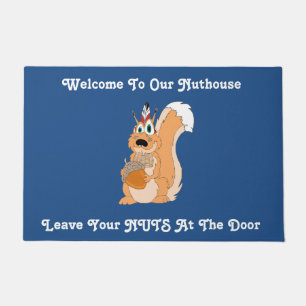 Indian Squirrel with Nut Doormat