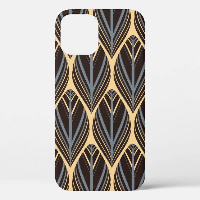 indian style feathers seamless pattern in silver i Case-Mate iPhone case (Back)