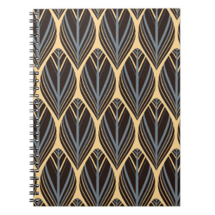 indian style feathers seamless pattern in silver i notebook