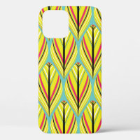 indian style feathers seamless pattern in yellow b