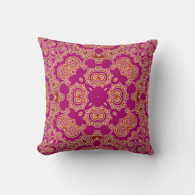 Indian style ornaments cushion (Front)