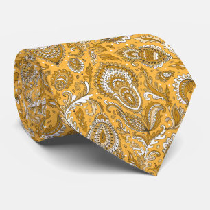 Indian style paisley floral seamless pattern tie