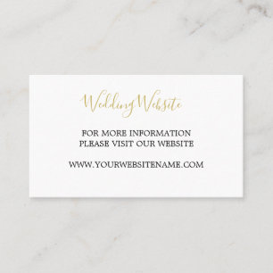 Indian Style Red Gold Coloured Wedding Wesite Business Card