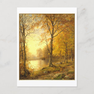 Indian Summer Autumn Painting Postcard