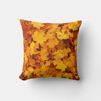 Indian Summer Golden Leaves Cushion