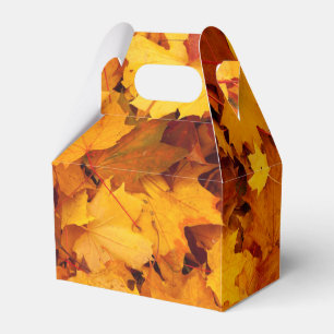 Indian Summer Golden Leaves  Favour Box