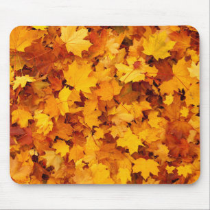 Indian Summer Golden Leaves Mouse Pad