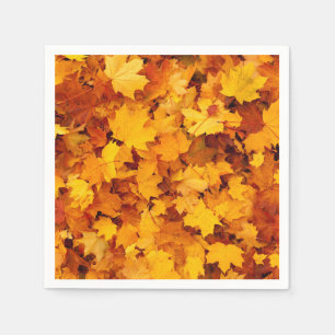 Indian Summer Golden Leaves Napkin