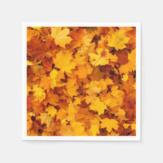 Indian Summer Golden Leaves Napkin