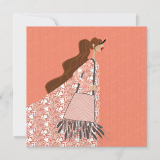 Indian Summer Look Fashion Illustration Card