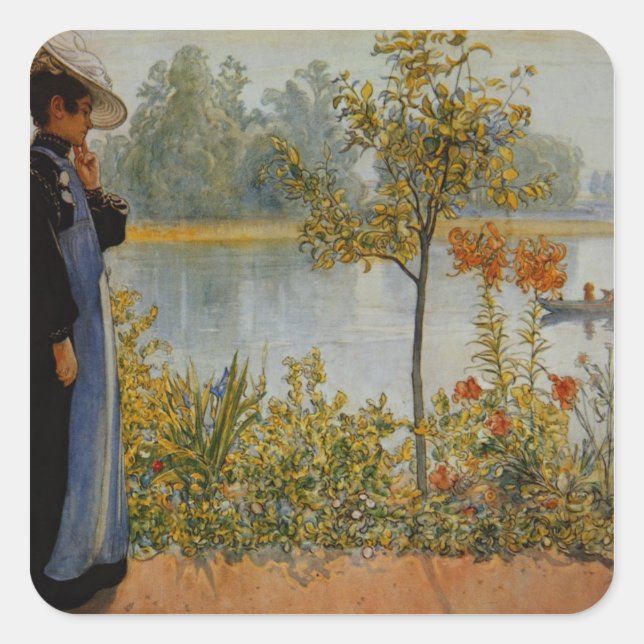 Indian Summer Square Sticker (Front)