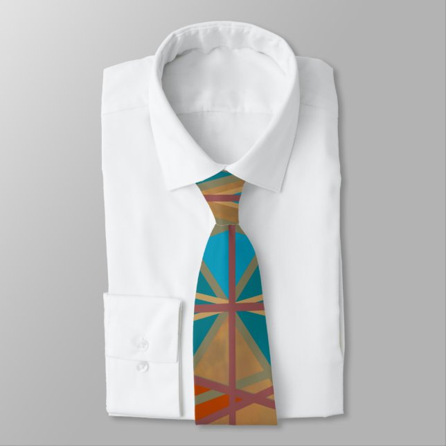 Indian Summer Star Man Tie (Tied)