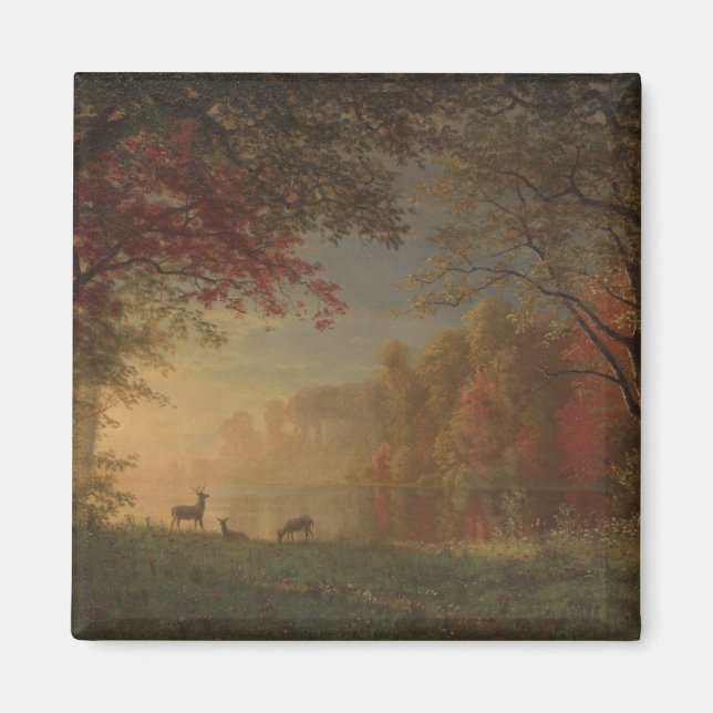 Indian Sunset Deer by a Lake Magnet (Front)