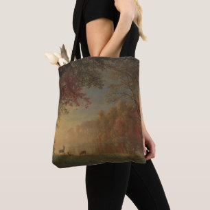 Indian Sunset Deer by a Lake Tote Bag