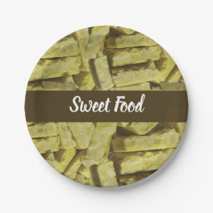 Indian Sweet Mysore Pak Sweet Food Birthday Paper Plate