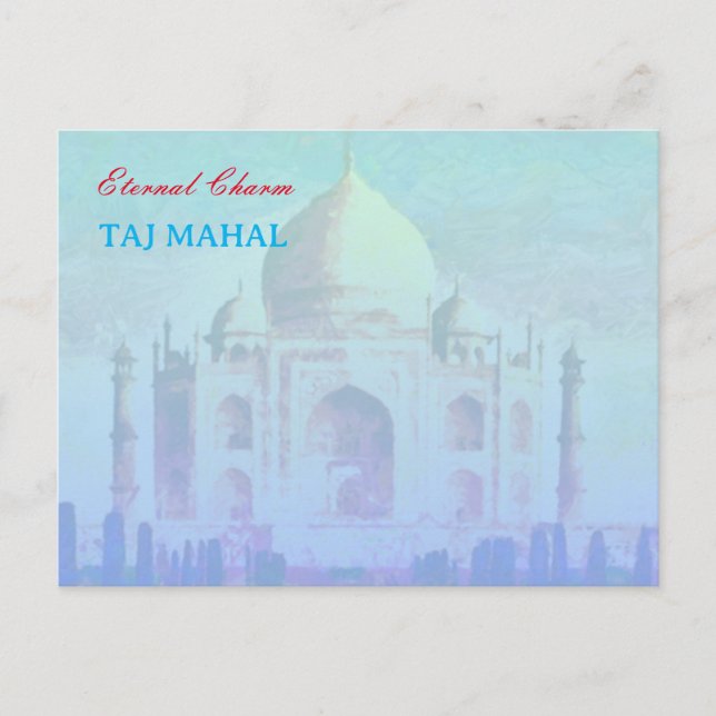 Indian Taj mahal post card (Front)