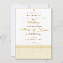  Indian Temple Wedding Invitation 