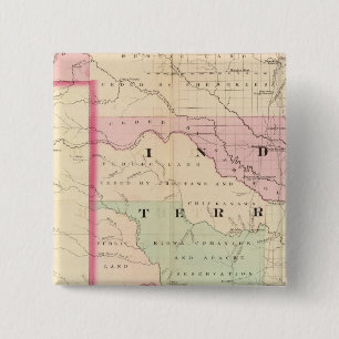 Indian Terr, Texas NW portion 15 Cm Square Badge