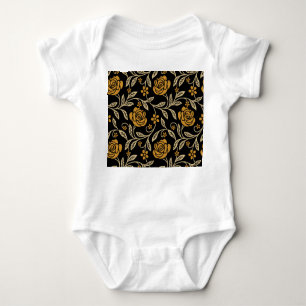 Indian textile: traditional floral seamless. baby bodysuit