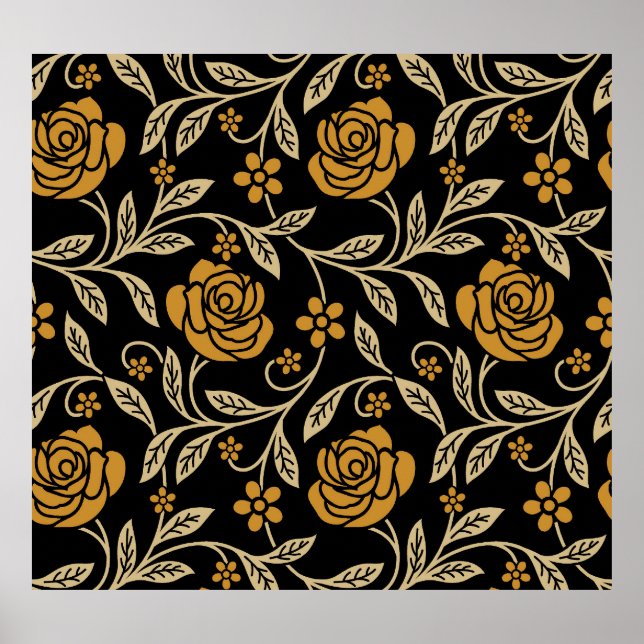 Indian textile: traditional floral seamless. poster (Front)