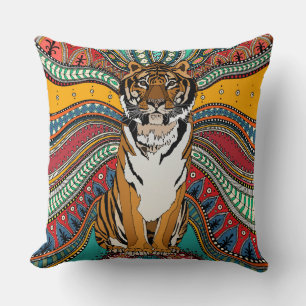 Indian tiger cushion