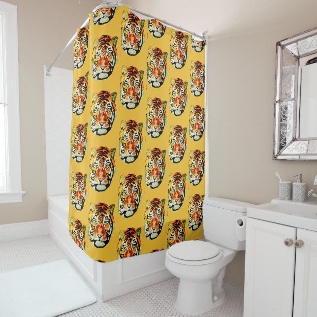 INDIAN TIGER  SHOWER CURTAIN (In Situ)