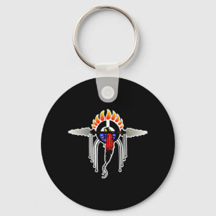 Indian Totem Black Key Ring