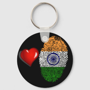 Indian touch fingerprint flag key ring