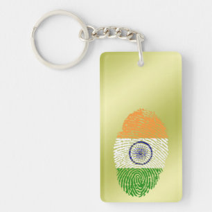 Indian touch fingerprint flag key ring