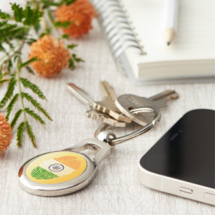 Indian touch fingerprint flag key ring