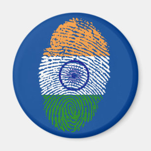 Indian touch fingerprint flag magnet