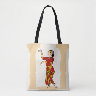Indian traditional classic dance pose tote bag