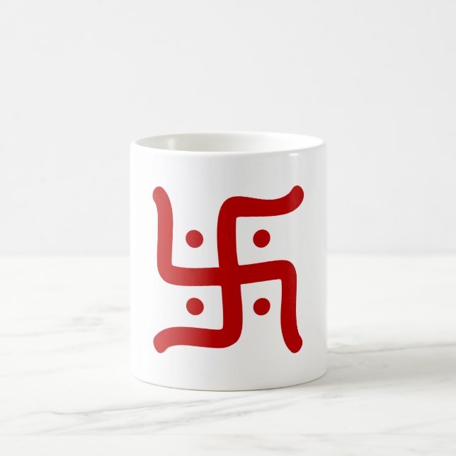 indian traditional hindu swastika symbol religion coffee mug (Center)
