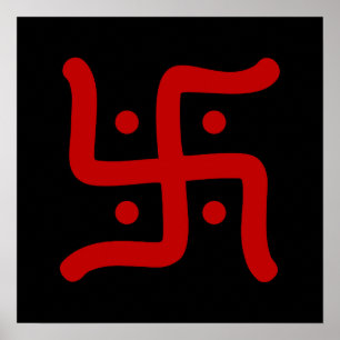 indian traditional hindu swastika symbol religion poster