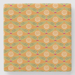 Indian Traditional Illustration Pattern. Stone Coaster