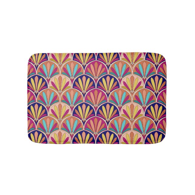 Indian Traditional Textile Illustration Bath Mat (Front)