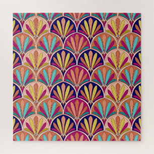 Indian Traditional Textile Illustration Jigsaw Puzzle