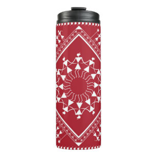 Indian tribal Painting. Warli Paintingart, indian, Thermal Tumbler