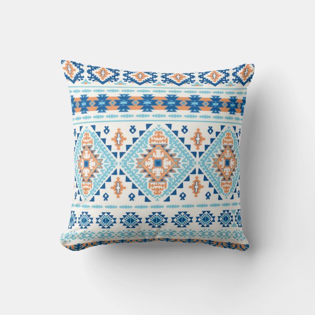 Indian Tribal Rug Ornament Pattern Cushion (Front)