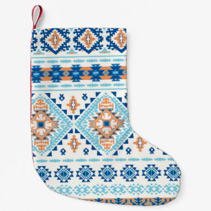 Indian Tribal Rug Ornament Pattern Small Christmas Stocking