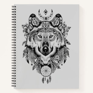 Indian Tribal Wolf Notebook