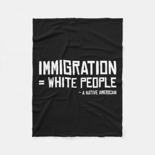 Indian Tribe Immigrants White People Native Americ Fleece Blanket